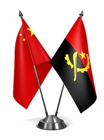 simsearch:400-07996632,k - China and Angola - Miniature Flags Isolated on White Background. Photographie de stock - Aubaine LD & Abonnement, Code: 400-07996617