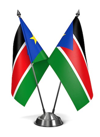 simsearch:400-07996632,k - South Sudan - Miniature Flags Isolated on White Background. Photographie de stock - Aubaine LD & Abonnement, Code: 400-07996621
