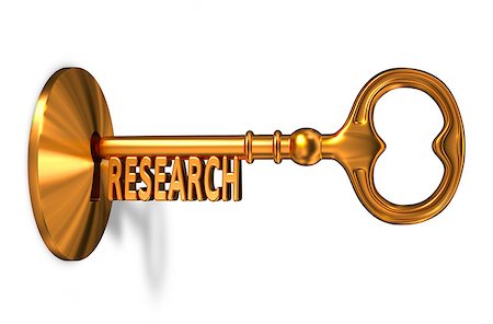 simsearch:400-07461852,k - Research - Golden Key is Inserted into the Keyhole Isolated on White Background Foto de stock - Royalty-Free Super Valor e Assinatura, Número: 400-07996622