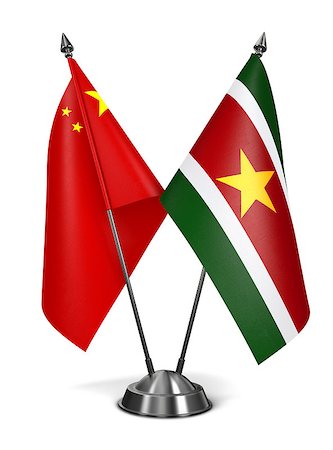 simsearch:400-08160601,k - China and Suriname - Miniature Flags Isolated on White Background. Photographie de stock - Aubaine LD & Abonnement, Code: 400-07996658