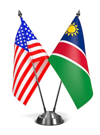 simsearch:400-07996292,k - USA and Namibia - Miniature Flags Isolated on White Background. Photographie de stock - Aubaine LD & Abonnement, Code: 400-07996653