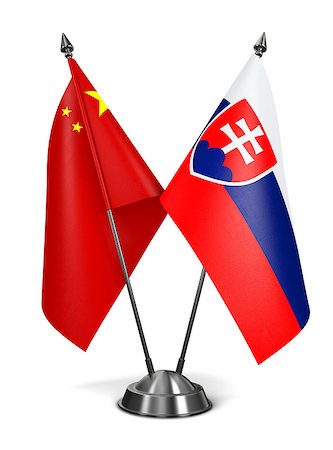 simsearch:400-08160601,k - China and Slovakia - Miniature Flags Isolated on White Background. Photographie de stock - Aubaine LD & Abonnement, Code: 400-07996957