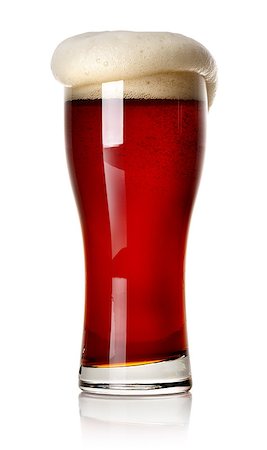 simsearch:400-08336450,k - Froth on red beer isolated on white Stock Photo - Budget Royalty-Free & Subscription, Code: 400-07996988