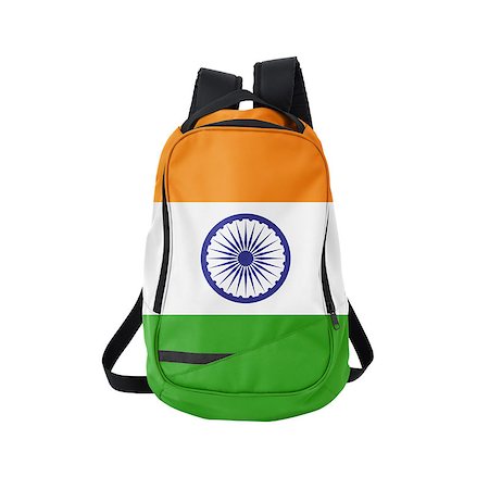 India flag backpack isolated on white background. Back to school concept. Education and study abroad. Travel and tourism in India Foto de stock - Royalty-Free Super Valor e Assinatura, Número: 400-07997135