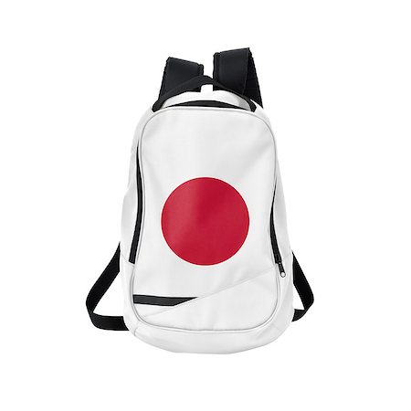 Japan flag backpack isolated on white background. Back to school concept. Education and study abroad. Travel and tourism in Japan Foto de stock - Royalty-Free Super Valor e Assinatura, Número: 400-07997136