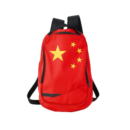 China flag backpack isolated on white background. Back to school concept. Education and study abroad. Travel and tourism in China Foto de stock - Royalty-Free Super Valor e Assinatura, Número: 400-07997133