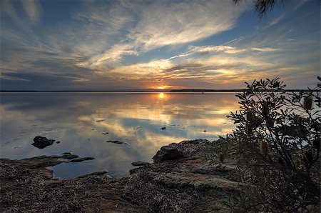 simsearch:400-07514503,k - Sunset from the banks of St Georges Basin, south coast NSW Stock Photo - Budget Royalty-Free & Subscription, Code: 400-07997340