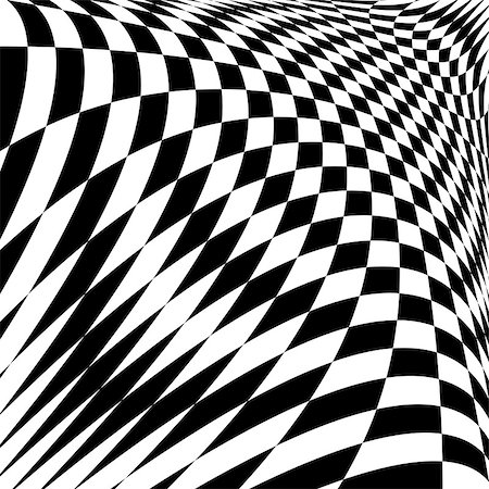 simsearch:400-07988831,k - Design monochrome illusion checkered background. Abstract torsion backdrop. Vector-art illustration Stock Photo - Budget Royalty-Free & Subscription, Code: 400-07990282