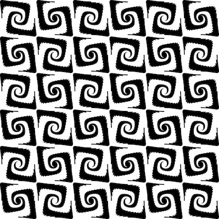 simsearch:400-07507273,k - Design seamless monochrome spiral movement pattern. Abstract whirl background. Vector art Foto de stock - Super Valor sin royalties y Suscripción, Código: 400-07990291