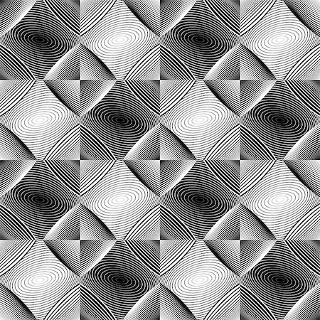 simsearch:400-08050029,k - Design seamless monochrome geometric diamond pattern. Abstract textured background. Vector art. No gradient Fotografie stock - Microstock e Abbonamento, Codice: 400-07990292