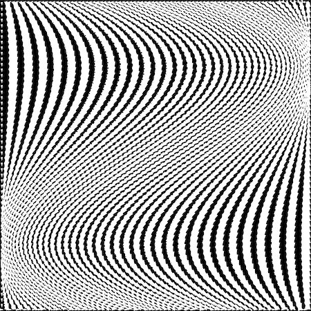 simsearch:400-08052012,k - Design monochrome movement illusion background. Abstract striped lines distortion backdrop. Vector-art illustration. No gradient Fotografie stock - Microstock e Abbonamento, Codice: 400-07990303
