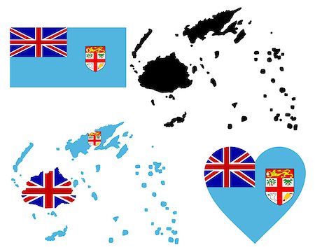 fiyiano - map flag and symbol of Fiji on a white background Foto de stock - Super Valor sin royalties y Suscripción, Código: 400-07990416