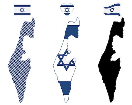 simsearch:400-07985595,k - map and flag of Israel symbol on a white background Foto de stock - Super Valor sin royalties y Suscripción, Código: 400-07990418