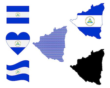 simsearch:400-05260324,k - map flag and symbol of Nicaragua on a white background Photographie de stock - Aubaine LD & Abonnement, Code: 400-07990497