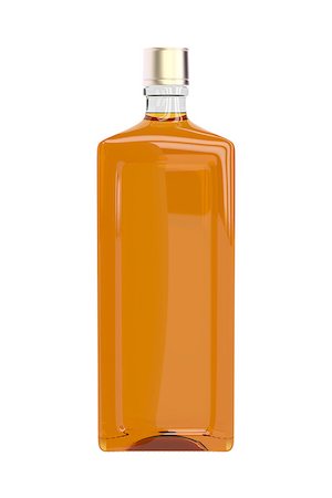 distillation whiskey - Brandy bottle isolated on white background Stock Photo - Budget Royalty-Free & Subscription, Code: 400-07992860