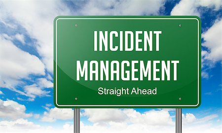 disturb sign - Highway Signpost with Incident Management wording on Sky Background. Stock Photo - Budget Royalty-Free & Subscription, Code: 400-07993177