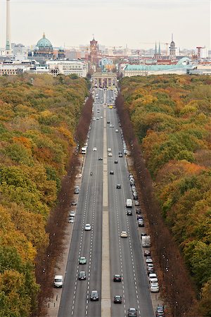 Autumn in Berlin from pictured from the Victory Column Fotografie stock - Microstock e Abbonamento, Codice: 400-07993575