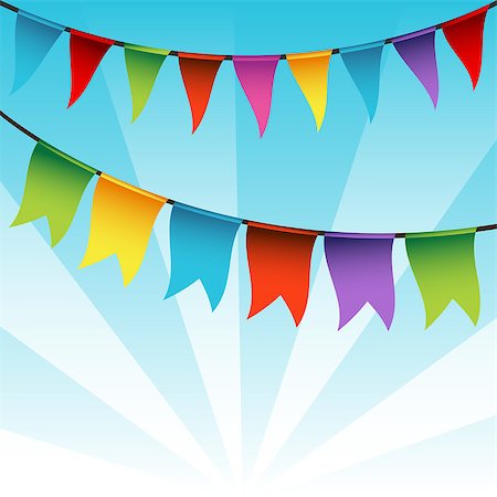 simsearch:400-08014032,k - An image of a string of bunting flags. Stock Photo - Budget Royalty-Free & Subscription, Code: 400-08014017