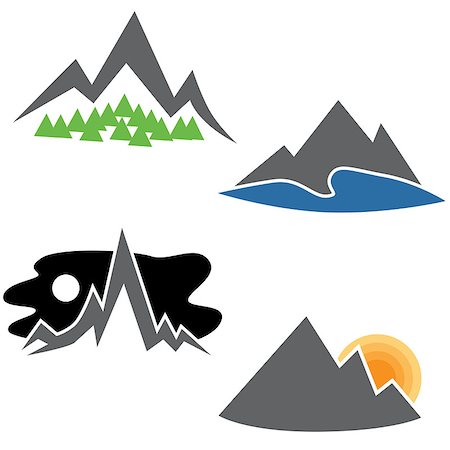 simsearch:400-08014032,k - An image of a abstract mountain range set. Foto de stock - Super Valor sin royalties y Suscripción, Código: 400-08014024