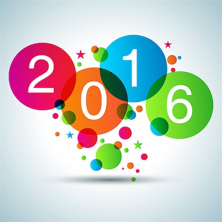 An image of a Happy New Year 2016 icon. Stock Photo - Budget Royalty-Free & Subscription, Code: 400-08014035