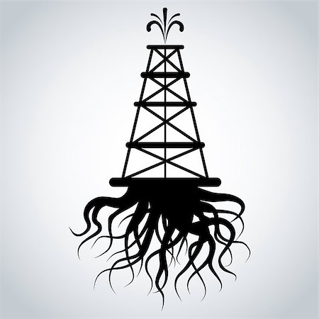 fracturation hydraulique - An image of a fracking rig with roots icon. Foto de stock - Super Valor sin royalties y Suscripción, Código: 400-08014047