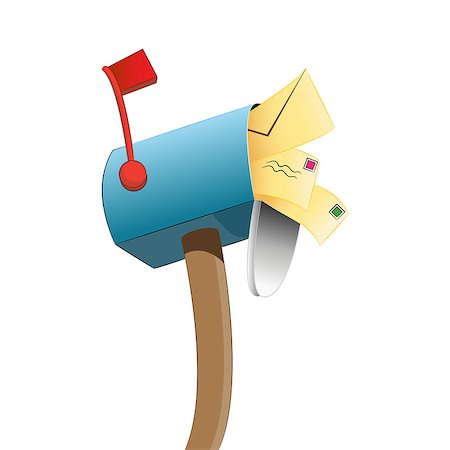 An image of a mailbox that is full of letters. Stock Photo - Budget Royalty-Free & Subscription, Code: 400-08014094