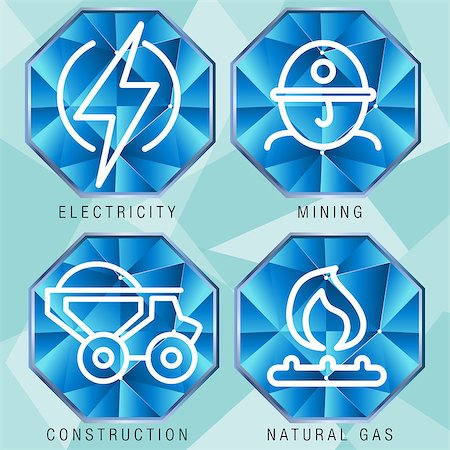 simsearch:400-08014032,k - An image of an energy sector icon set - polygon style. Stock Photo - Budget Royalty-Free & Subscription, Code: 400-08014111