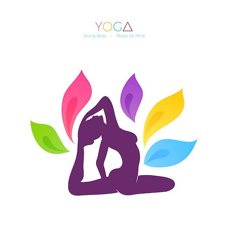 Vector illustration of Beautiful woman doing yoga Stock Photo - Budget Royalty-Free & Subscription, Code: 400-08014122