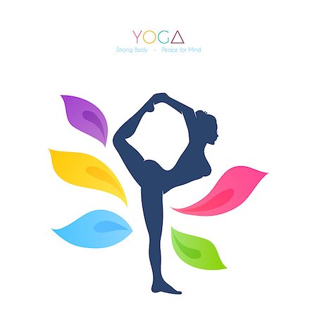 Vector illustration of Beautiful woman doing yoga Stock Photo - Budget Royalty-Free & Subscription, Code: 400-08014123