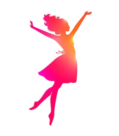 dancing icons - Vector illustration of Beautiful and young woman Stock Photo - Budget Royalty-Free & Subscription, Code: 400-08014133
