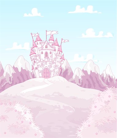 Illustration of magic princess castle Stock Photo - Budget Royalty-Free & Subscription, Code: 400-08014232