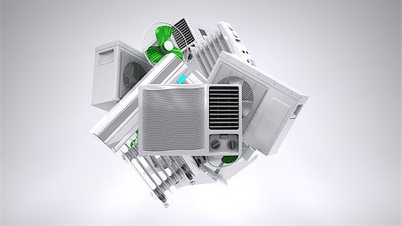 simsearch:400-08045642,k - Aircon, heater, climate equipment. high quality photo realistic render Stock Photo - Budget Royalty-Free & Subscription, Code: 400-08014358