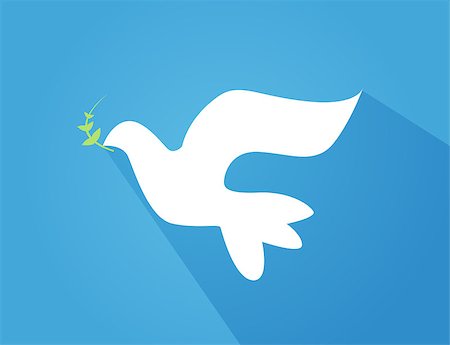 Vector illustration of beautiful shiny white dove flying Stock Photo - Budget Royalty-Free & Subscription, Code: 400-08014485