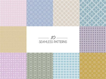 simsearch:400-07918887,k - Vector illustration of  Set of geometric seamless patterns Stock Photo - Budget Royalty-Free & Subscription, Code: 400-08014649