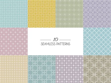 simsearch:400-07918887,k - Vector illustration of  Set of geometric seamless patterns Stock Photo - Budget Royalty-Free & Subscription, Code: 400-08014650