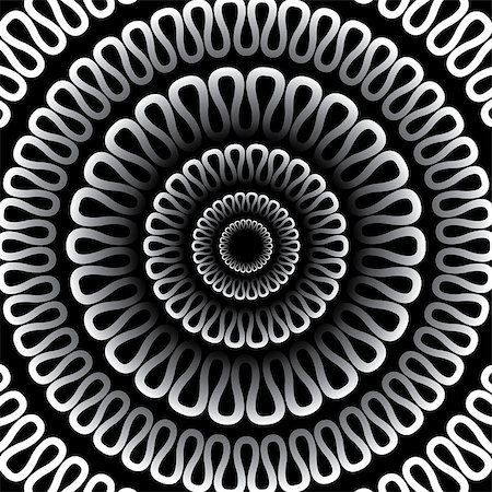 simsearch:400-04715310,k - Vector abstract background. Radial pattern on a black background Stock Photo - Budget Royalty-Free & Subscription, Code: 400-08014866