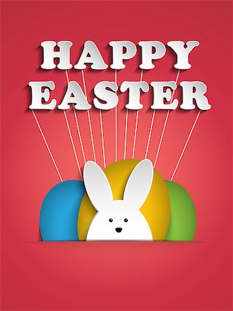 simsearch:400-06638864,k - Vector - Happy Easter Rabbit Bunny on Pink Background Stock Photo - Budget Royalty-Free & Subscription, Code: 400-08014914