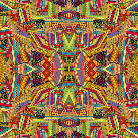 simsearch:400-07243881,k - Seamless pattern with colored ethnic motifs patches Stockbilder - Microstock & Abonnement, Bildnummer: 400-08015181