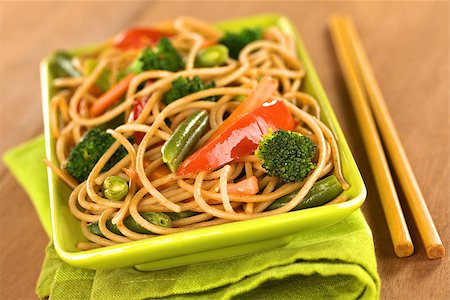 Vegetable Pasta Stir Fry Stock Photo - Budget Royalty-Free & Subscription, Code: 400-08015509