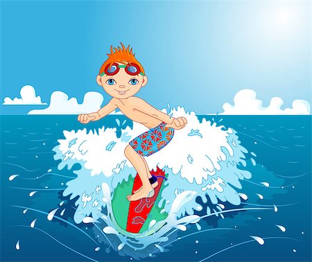 simsearch:400-04124750,k - Surfer boy getting some height of a wave Stock Photo - Budget Royalty-Free & Subscription, Code: 400-08015576