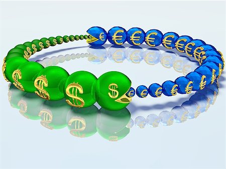 Voracious caterpillars are chasing each other and for the money. 3D graphics Stock Photo - Budget Royalty-Free & Subscription, Code: 400-08015904