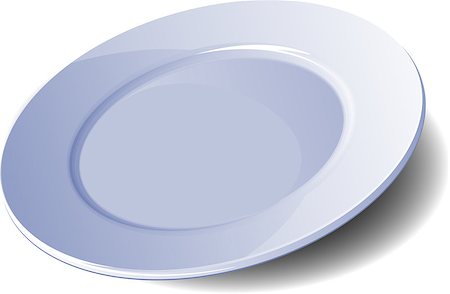 dinner plate graphic - Empty plate. Vector illustration on a white background. Foto de stock - Super Valor sin royalties y Suscripción, Código: 400-08016199