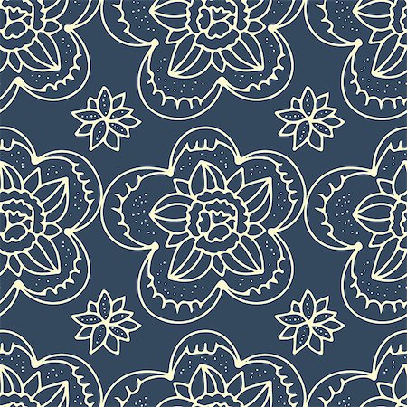 simsearch:400-07510594,k - Seamless pattern - black and white flower background.Vector illustration. Stock Photo - Budget Royalty-Free & Subscription, Code: 400-08016358