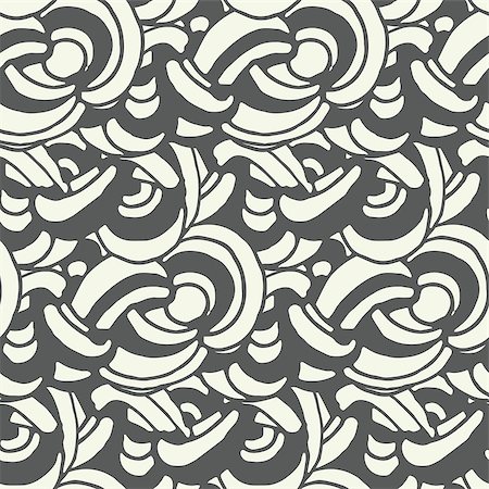 simsearch:400-08157798,k - Black and white seamless pattern in doodle style. Vector illustration. Stock Photo - Budget Royalty-Free & Subscription, Code: 400-08016584