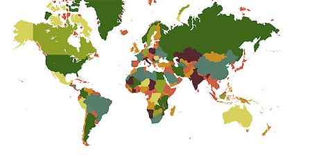 World map Photographie de stock - Aubaine LD & Abonnement, Code: 400-08016764