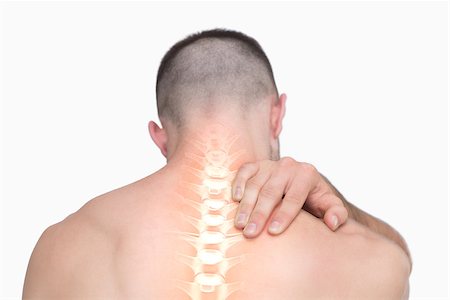 simsearch:6109-06684724,k - Digital composite of Highlighted shoulder pain of man Stock Photo - Budget Royalty-Free & Subscription, Code: 400-08017401