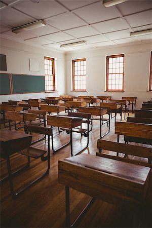 empty school chair - Empty classroom at the elementary school Stock Photo - Budget Royalty-Free & Subscription, Code: 400-08019015