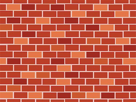 simsearch:400-04875459,k - Red brick wall seamless Vector illustration background Photographie de stock - Aubaine LD & Abonnement, Code: 400-08011328