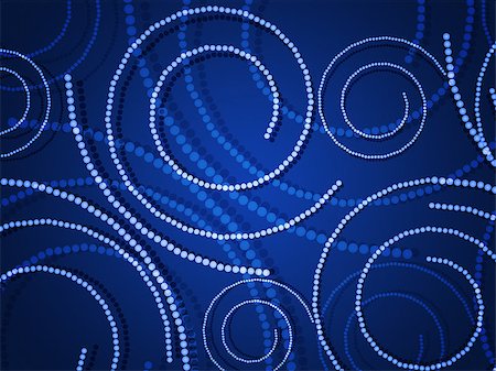 simsearch:400-04044551,k - Illustration of abstract circular swirls ornament on blue background. Foto de stock - Super Valor sin royalties y Suscripción, Código: 400-08011518