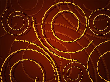 simsearch:400-04044551,k - Illustration of abstract yellow circular swirls ornament on red background. Foto de stock - Super Valor sin royalties y Suscripción, Código: 400-08011520